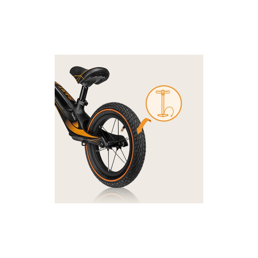 Lionelo - Balanscykel BART AIR svart/orange