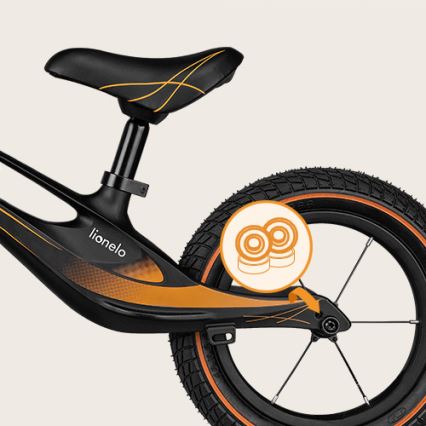 Lionelo - Balanscykel BART AIR svart/orange