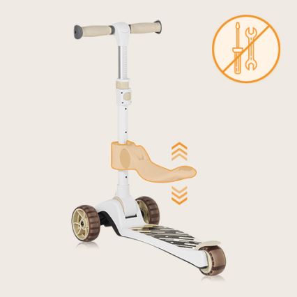 Lionelo - Barn sparkcykel 2i1 FRANKY vit/beige