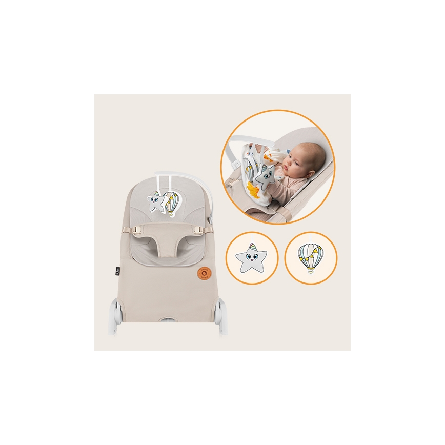 Lionelo - Barngungstol LILAC beige