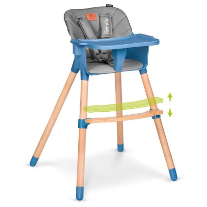Lionelo - Barnmatstol 2-i-1 KOEN Blue Sky