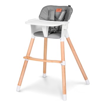 Lionelo - Barnmatstol 2-i-1 KOEN Grey Stone