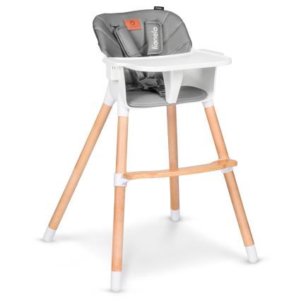 Lionelo - Barnmatstol 2-i-1 KOEN Grey Stone