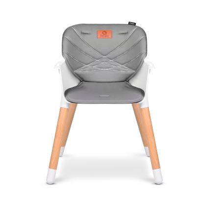 Lionelo - Barnmatstol 2-i-1 KOEN Grey Stone