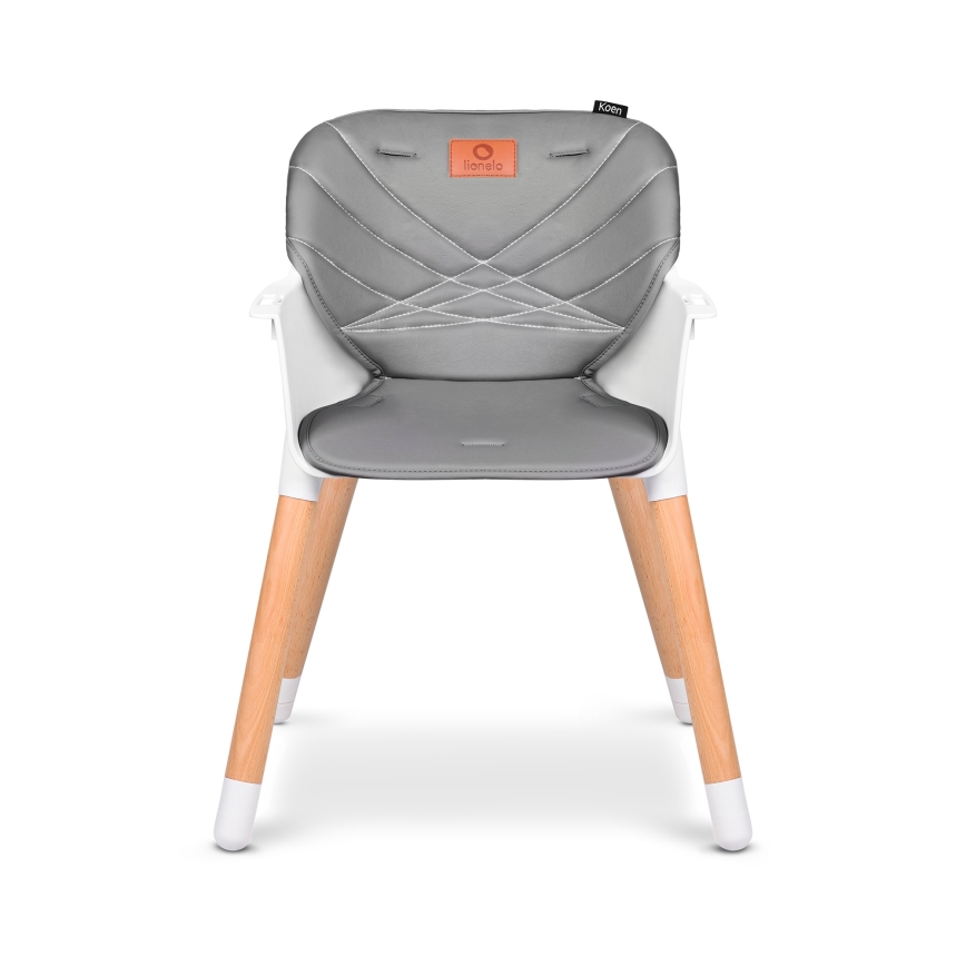 Lionelo - Barnmatstol 2-i-1 KOEN Grey Stone