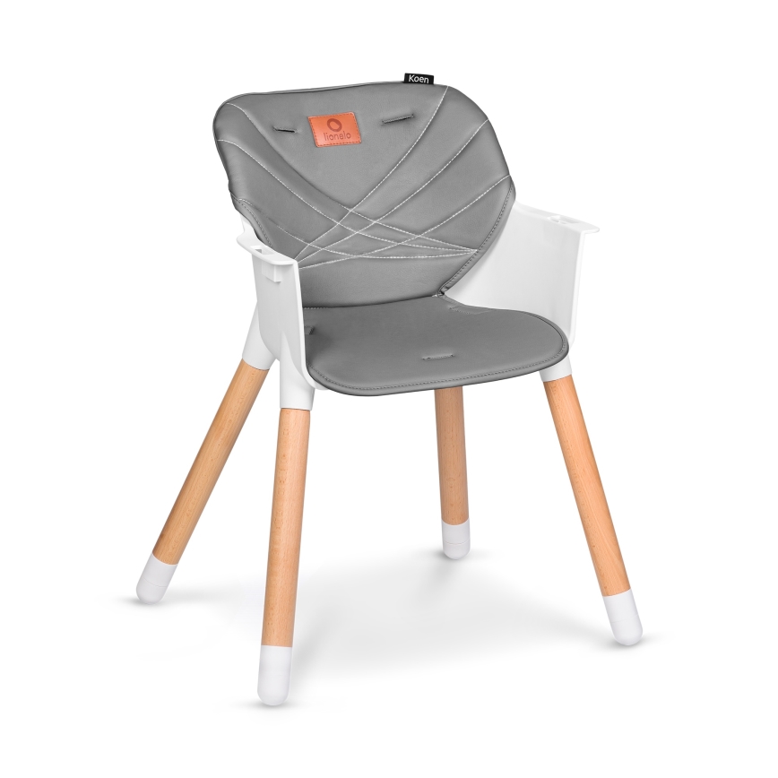 Lionelo - Barnmatstol 2-i-1 KOEN Grey Stone