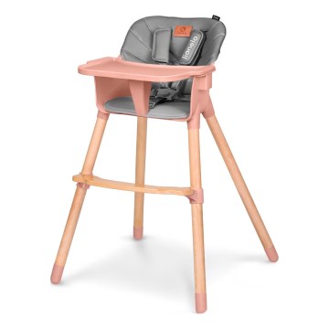 Lionelo - Barnmatstol 2 i 1 KOEN Pink Rose