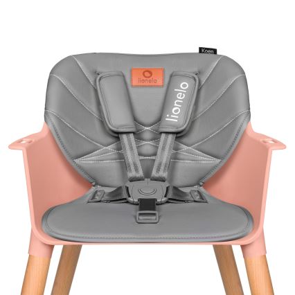 Lionelo - Barnmatstol 2 i 1 KOEN Pink Rose