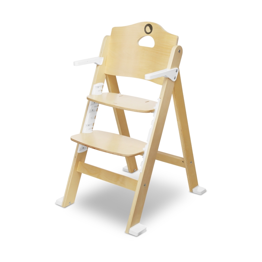 Lionelo - Barnmatstol 3 i 1 FLORIS vit/natur