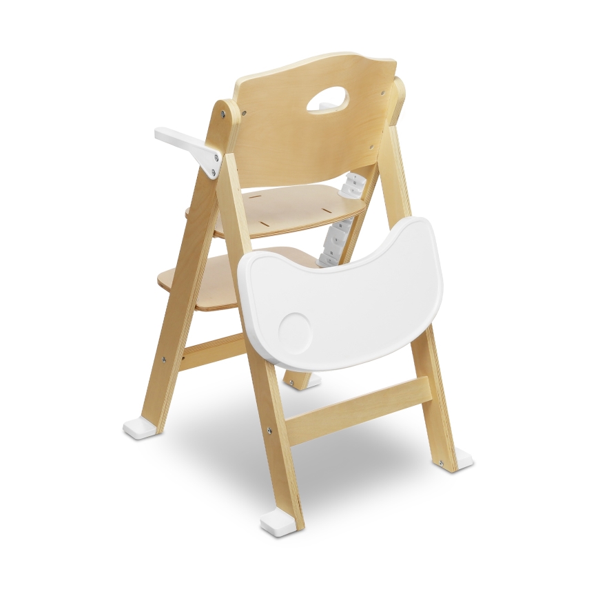 Lionelo - Barnmatstol 3 i 1 FLORIS vit/natur