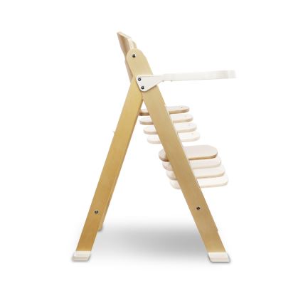 Lionelo - Barnmatstol 3 i 1 FLORIS vit/natur