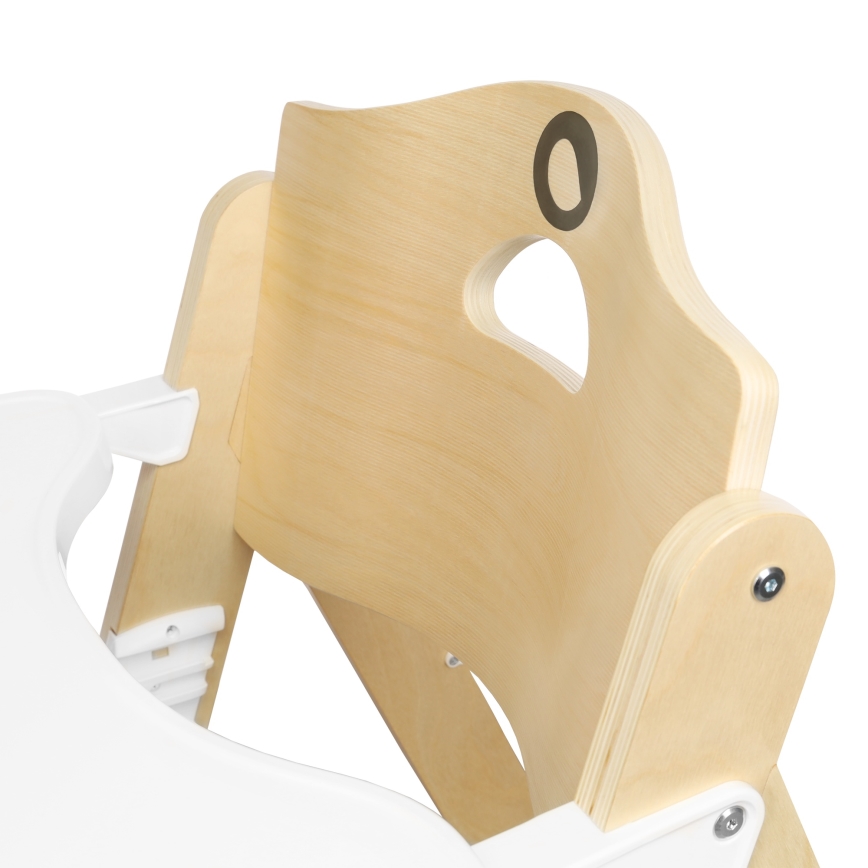 Lionelo - Barnmatstol 3 i 1 FLORIS vit/natur
