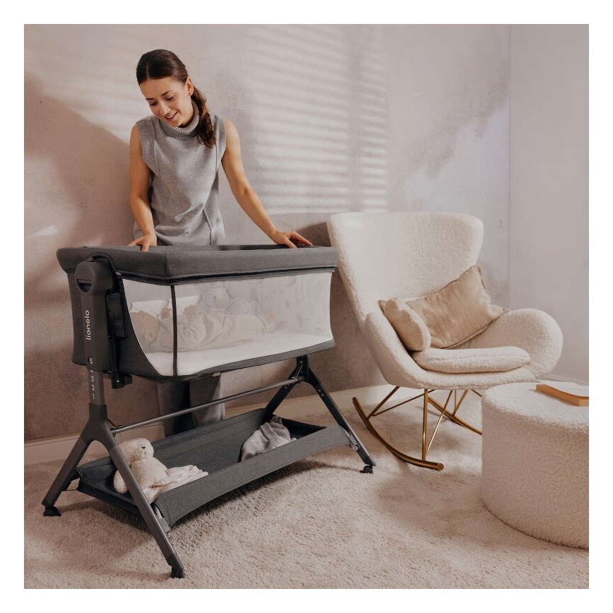 Lionelo - Barnsäng 3-i-1 LEONIE PLUS grå