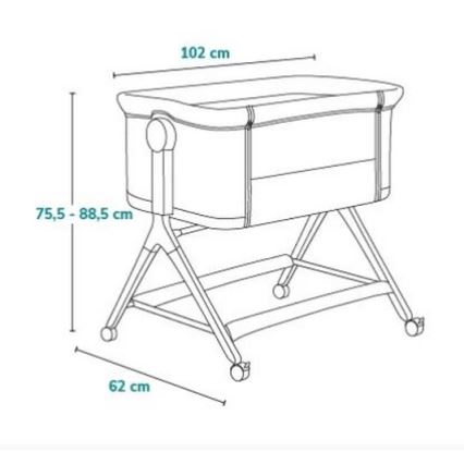 Lionelo - Barnsäng 3-i-1 LEONIE PLUS grå