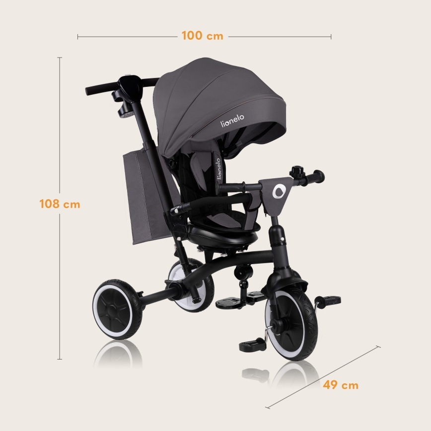 Lionelo - Barntrike TRIS PLUS Grå Sten