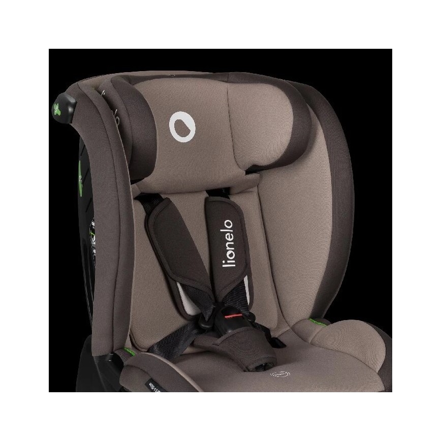 Lionelo - Bilbarnstol AART i-Storlek 40-150 cm brun/grädde