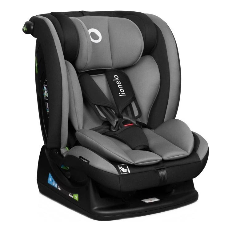 Lionelo - Bilbarnstol AART i-Storlek 40-150 cm svart/grå