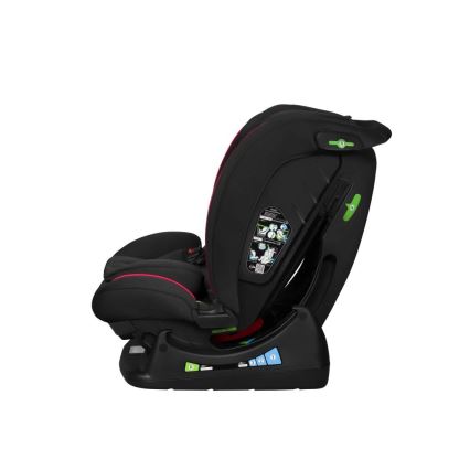 Lionelo - Bilbarnstol AART i-Storlek 40-150 cm svart/röd