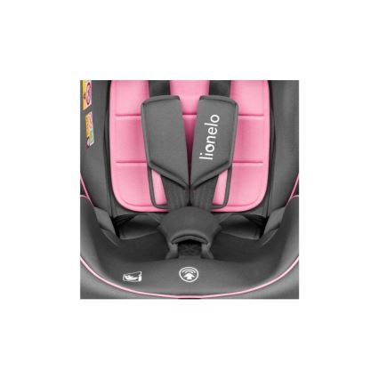 Lionelo - Bilbarnstol BASTIAAN i-Storlek 40-150 cm grå/rosa