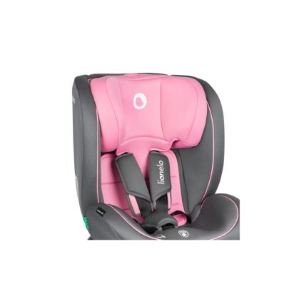 Lionelo - Bilbarnstol BASTIAAN i-Storlek 40-150 cm grå/rosa