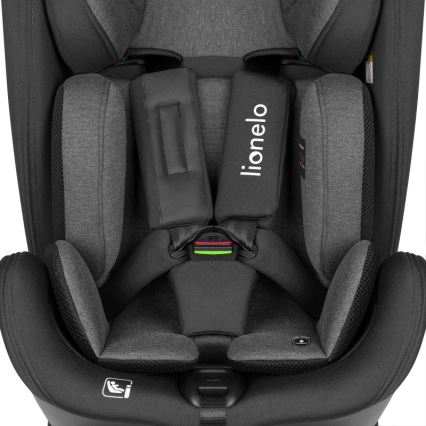Lionelo - Bilbarnstol HARPER i-Size med roterbar bas 76-150 cm Black Carbon