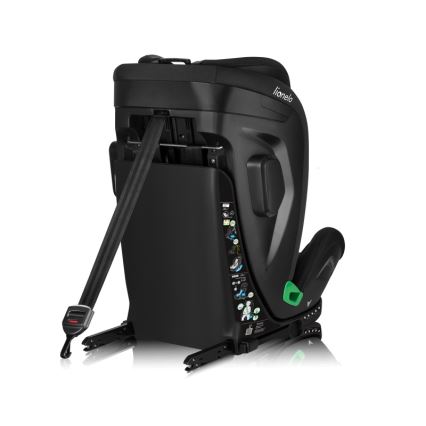 Lionelo - Bilbarnstol HARPER i-Size med roterbar bas 76-150 cm Black Carbon