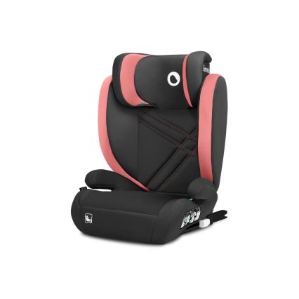 Lionelo - Bilbarnstol HUGO i-Storlek 100-150 cm svart/rosa