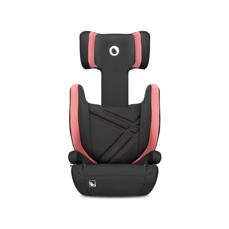 Lionelo - Bilbarnstol HUGO i-Storlek 100-150 cm svart/rosa