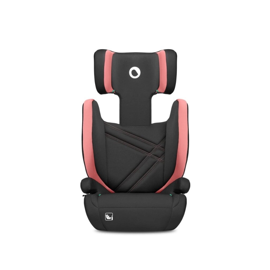 Lionelo - Bilbarnstol HUGO i-Storlek 100-150 cm svart/rosa