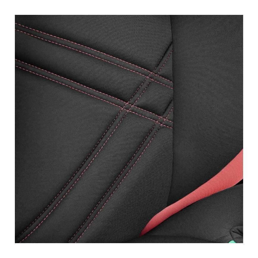 Lionelo - Bilbarnstol HUGO i-Storlek 100-150 cm svart/rosa