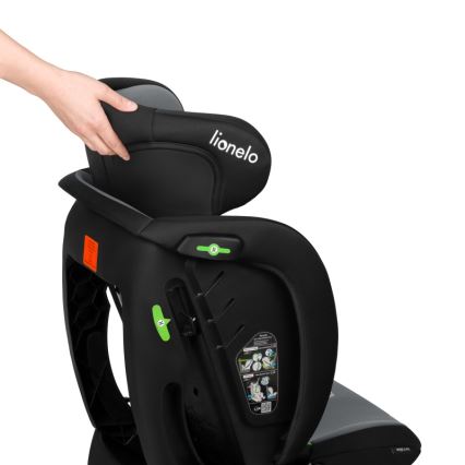 Lionelo - Bilbarnstol IZZY i-Size 40-150 cm Svart/Grå