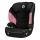 Lionelo - Bilbarnstol LARS i-Storlek 100-150 cm svart/rosa