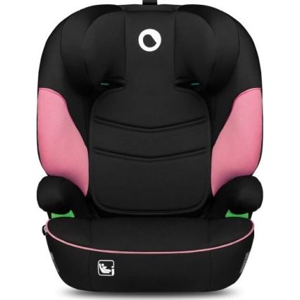 Lionelo - Bilbarnstol LARS i-Storlek 100-150 cm svart/rosa