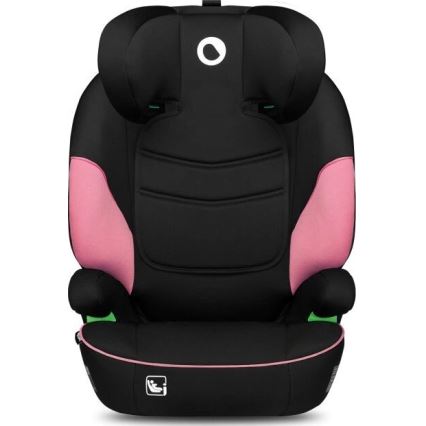 Lionelo - Bilbarnstol LARS i-Storlek 100-150 cm svart/rosa