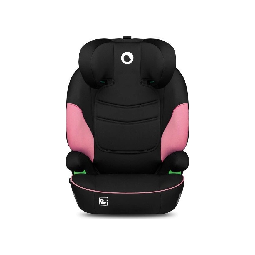 Lionelo - Bilbarnstol LARS i-Storlek 100-150 cm svart/rosa