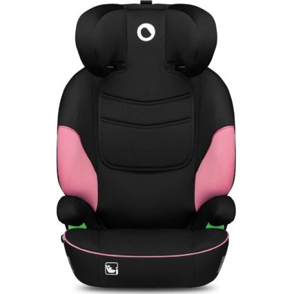 Lionelo - Bilbarnstol LARS i-Storlek 100-150 cm svart/rosa