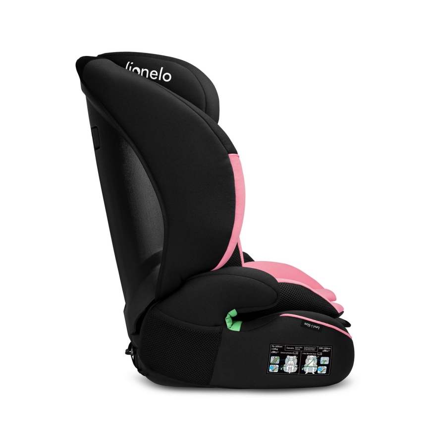 Lionelo - Bilbarnstol LEVI i-Size 76-150 cm Rosa Baby