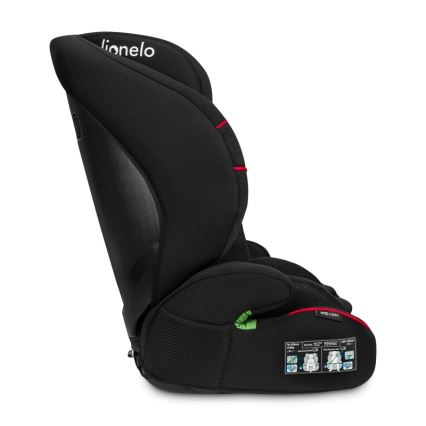 Lionelo - Bilbarnstol LEVI i-Size 76-150 cm Sportig svart