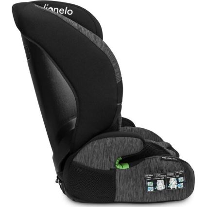 Lionelo - Bilbarnstol LEVI ONE i-Storlek 76-150 cm svart/grå