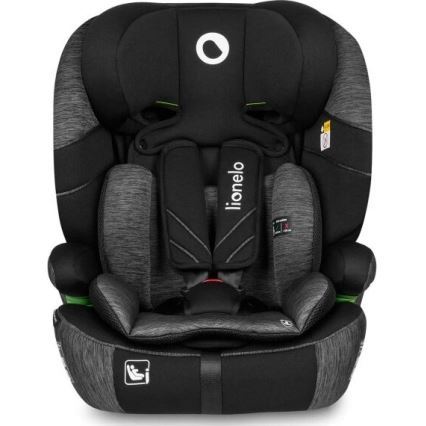 Lionelo - Bilbarnstol LEVI ONE i-Storlek 76-150 cm svart/grå