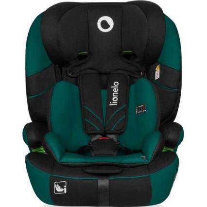 Lionelo - Bilbarnstol LEVI ONE i-Storlek 76-150 cm svart/grön