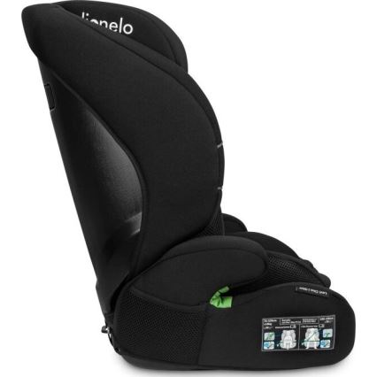 Lionelo - Bilbarnstol LEVI ONE i-Storlek 76-150 cm svart