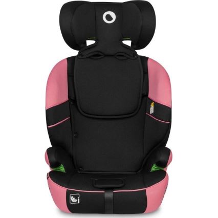 Lionelo - Bilbarnstol LEVI ONE i-Storlek 76-150 cm svart/rosa