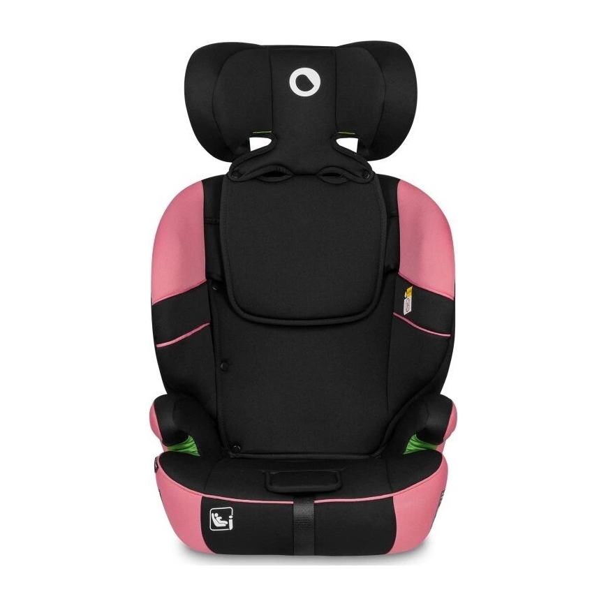 Lionelo - Bilbarnstol LEVI ONE i-Storlek 76-150 cm svart/rosa