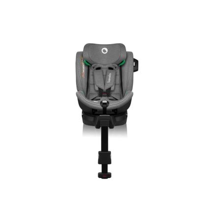 Lionelo - Bilbarnstol med bas roterande HARMONY i-Storlek 40-150 cm svart/grå