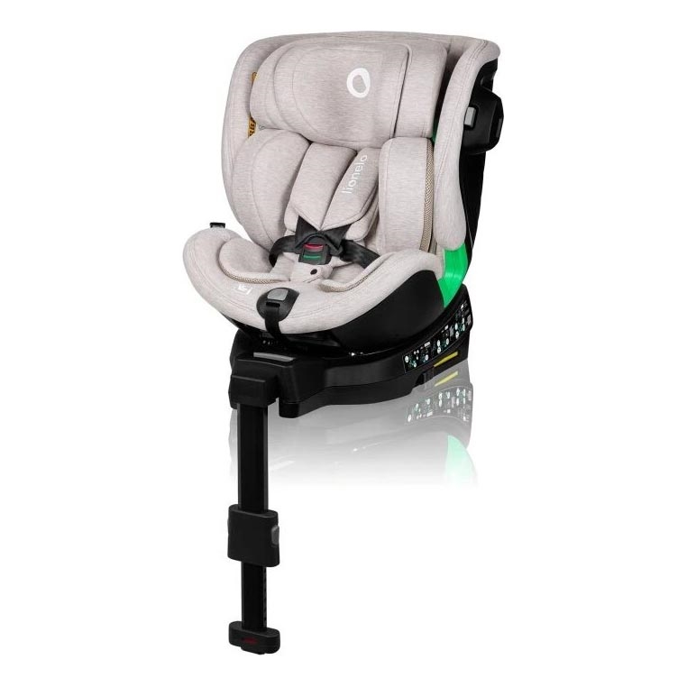 Lionelo - Bilbarnstol med bas swivel HARMONY i-Storlek 40-150 cm beige