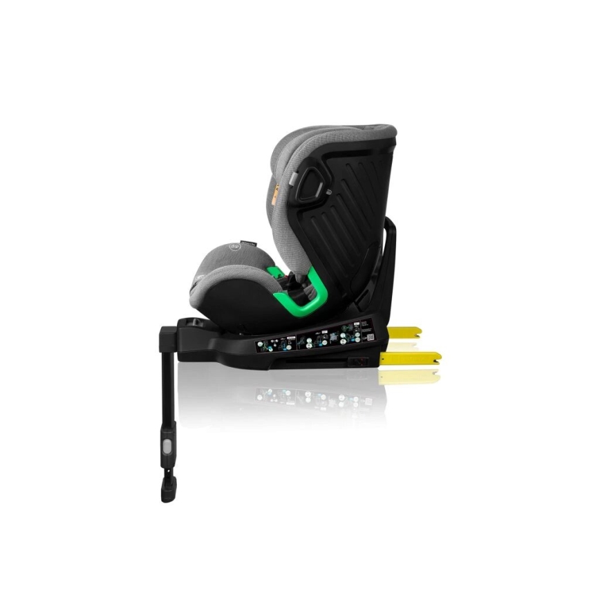 Lionelo - Bilbarnstol med bas swivel HARMONY i-Storlek 40-150 cm grå