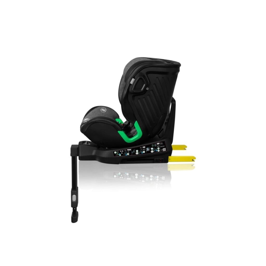 Lionelo - Bilbarnstol med bas swivel HARMONY i-Storlek 40-150 cm grå