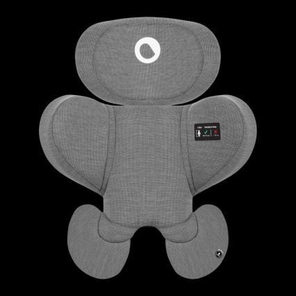 Lionelo - Bilbarnstol med bas swivel HARMONY i-Storlek 40-150 cm grå