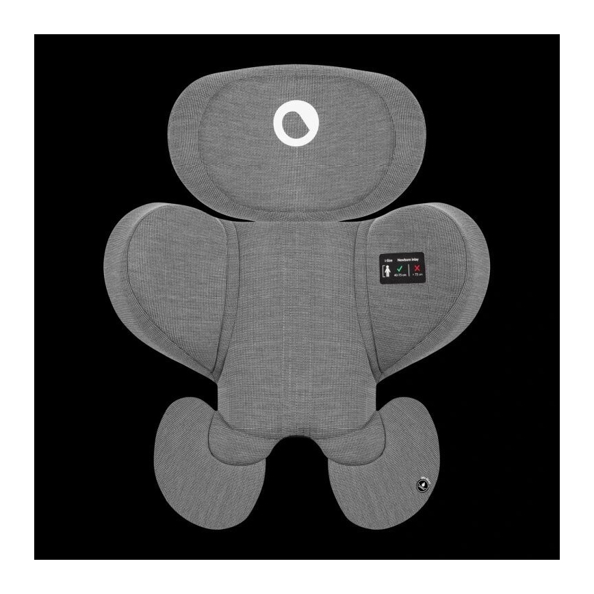 Lionelo - Bilbarnstol med bas swivel HARMONY i-Storlek 40-150 cm grå